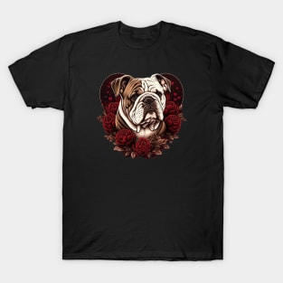 Valentine's Day Bulldog T-Shirt